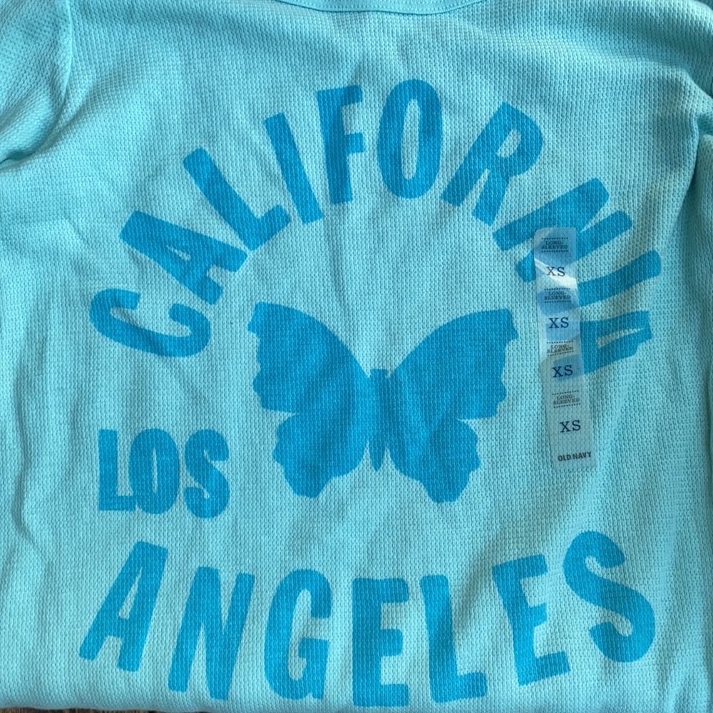 VTG GRAPHIC 90210 CALIFORNIA LONG SLEEVE THERMAL CREWNECK TOP ⭐️⭐️⭐️⭐️⭐️